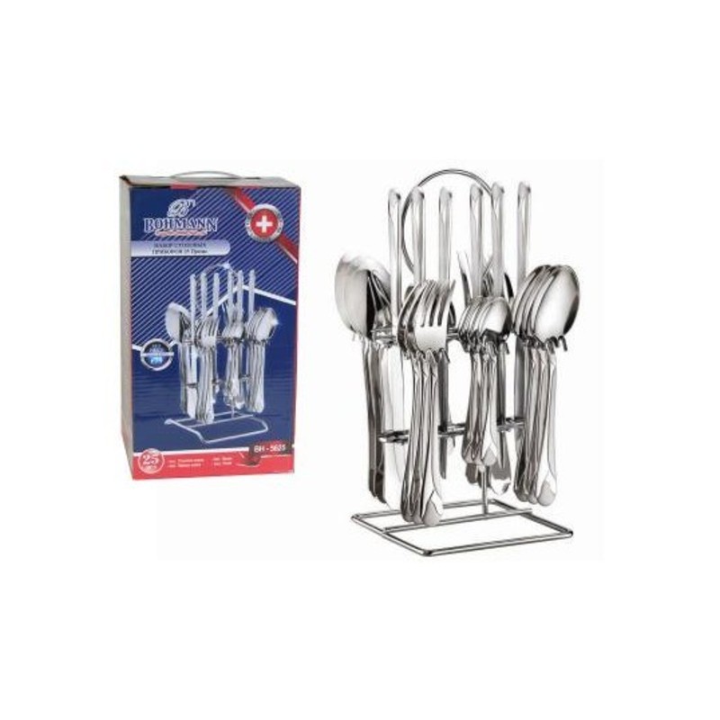 Set tacamuri 24 piese cu suport inox Bohmann BH-5625