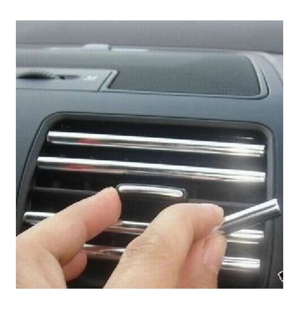 Cheder cromat pentru fanta de aerisire auto - 2 metri