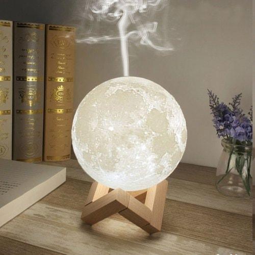 Lampa de veghe cu umidificator, Luna DEKA Moon 3D, 880 ml
