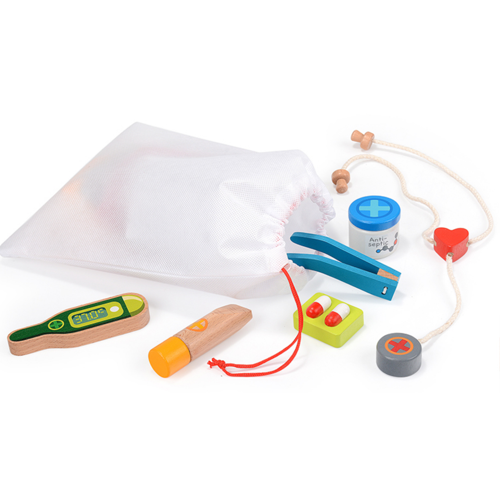 Puzzle 3D lemn - Set doctor si ustensile medicale