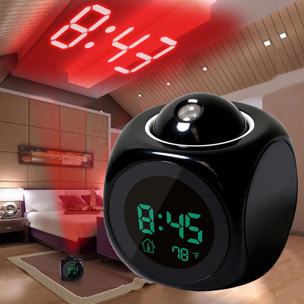 Ceas cu proiectie ora pe tavan, alarma si temperatura
