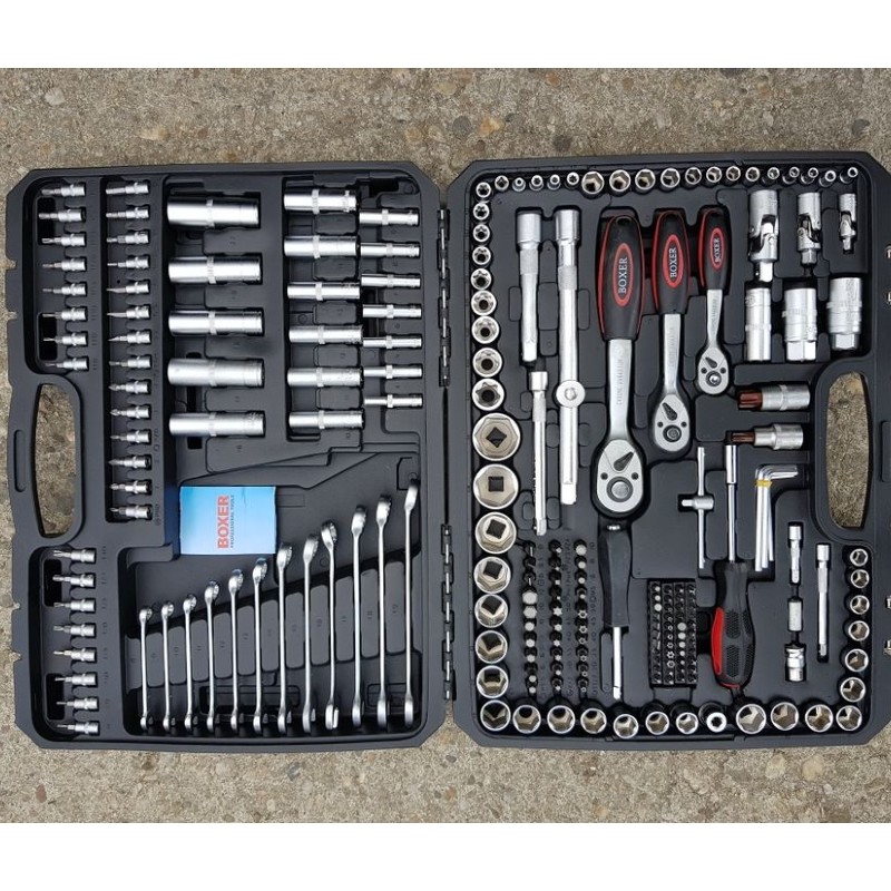 Trusa scule, BOXER, chei tubulare, chei fixe, 216 piese