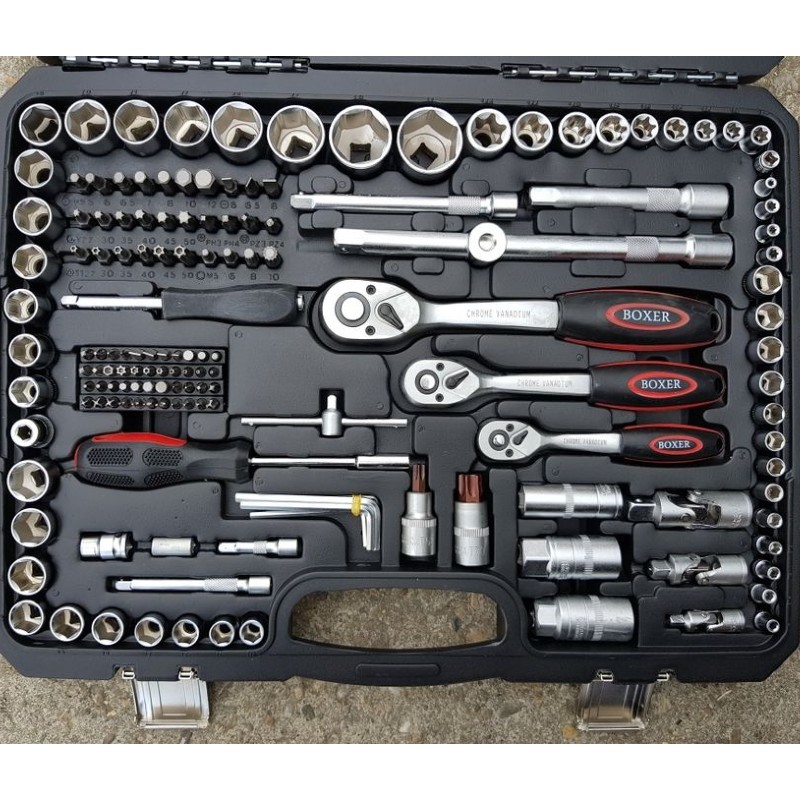 Trusa scule, BOXER, chei tubulare, chei fixe, 216 piese