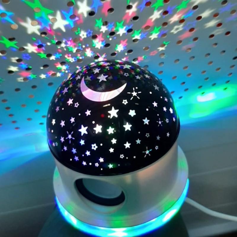 Lampa muzicala cu proiectie stele si luna, Bluetooth