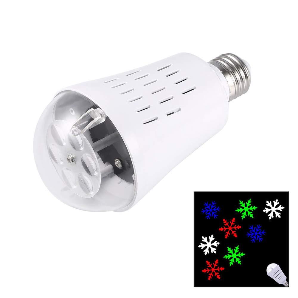 Bec LED RGB rotativ cu proiectii de Craciun
