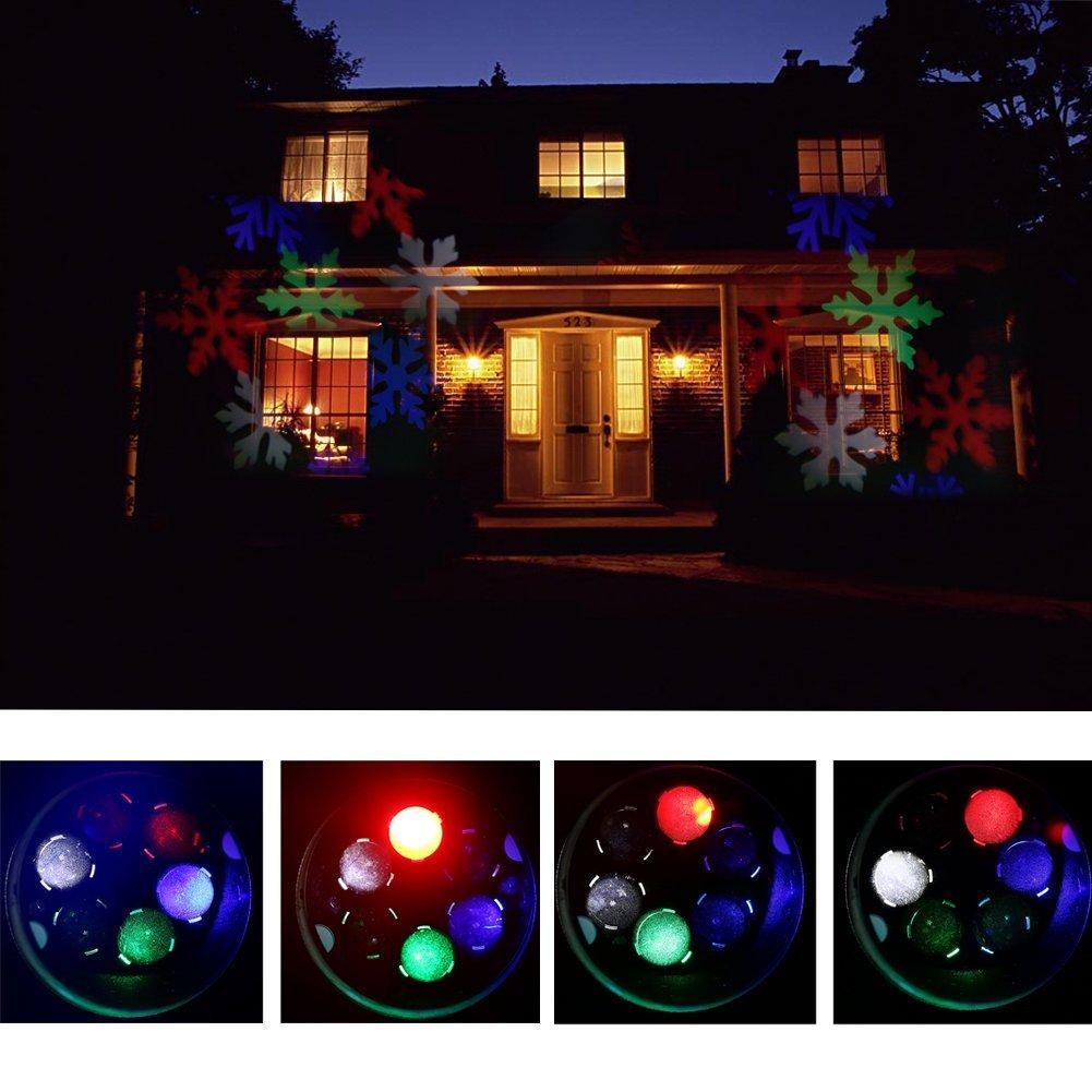 Proiector laser fulgi de zapada colorati cu LED RGB pentru exterior