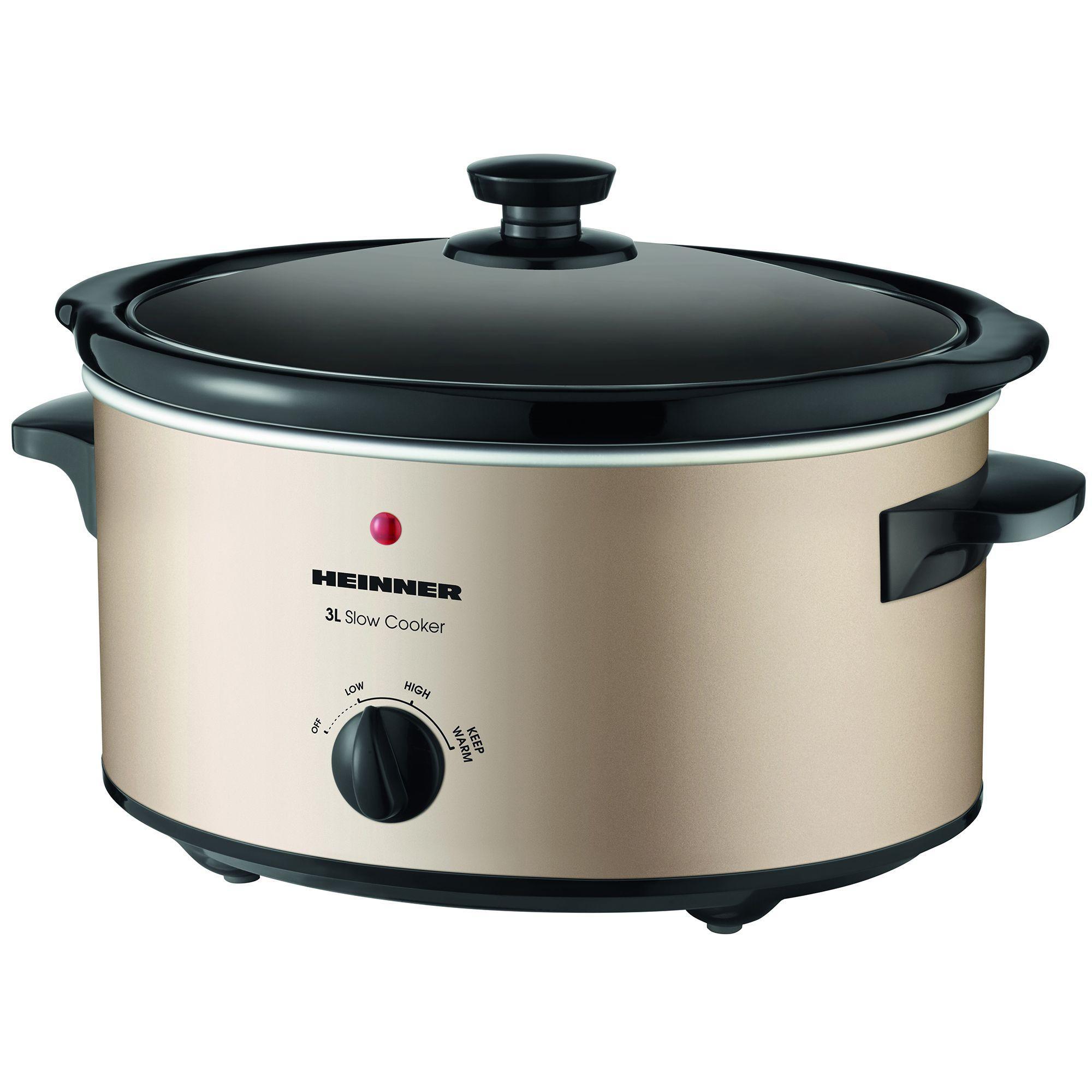 Slow Cooker Heinner HSCK-C35CR, 3.5 L, 135 W, 2 setari temperatura, Auriu