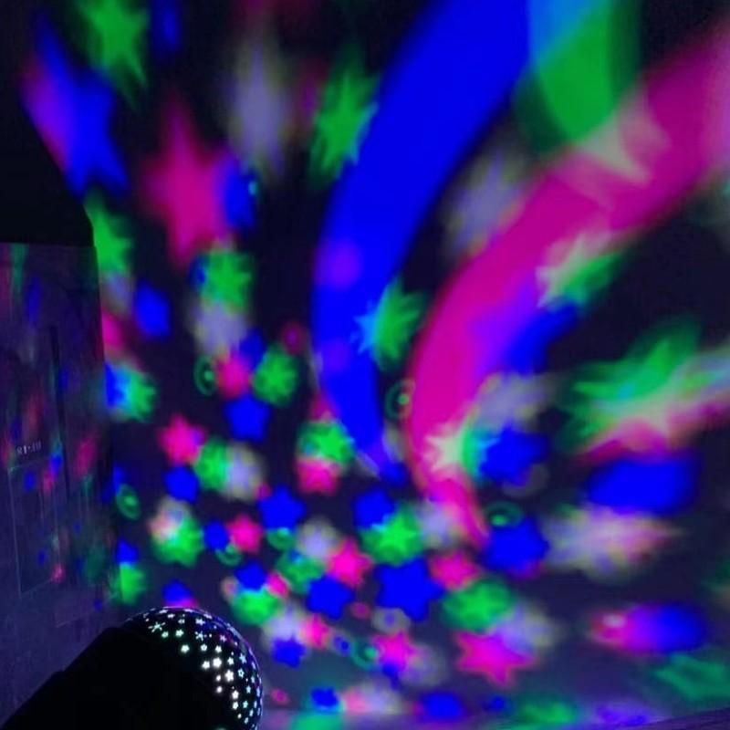 Proiector rotativ LED RGB cu telecomanda