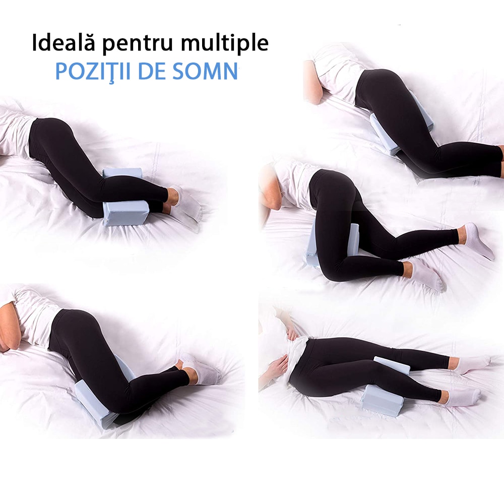 Perna ortopedica picioare, spuma cu memorie, strat exterior din gel cu efect racoritor