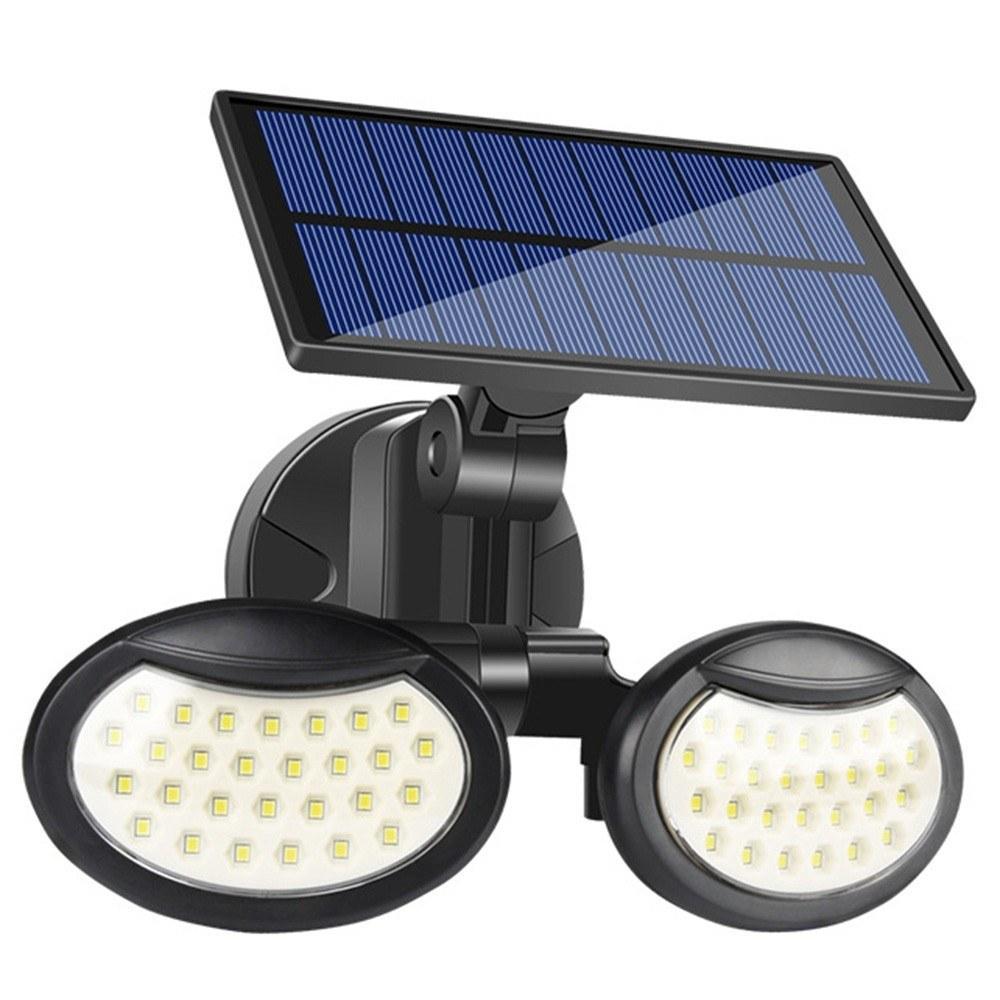Lampa solara dubla 56 LED cu senzor de miscare