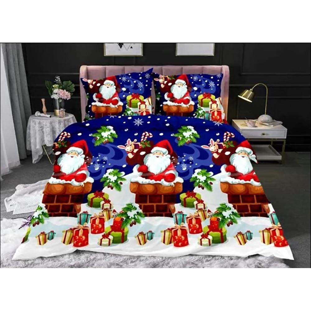 Lenjerie de pat fosforescenta, tematica de Craciun