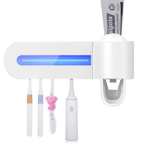 Dozator pentru pasta de dinti si sterilizator UV periute