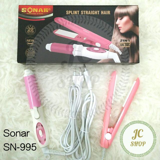 Set de coafat pentru bagaj: placa de indreptat parul + ondulator de par