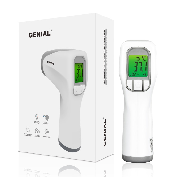 Termometru digital noncontact cu infrarosu, Genial T81, Alb