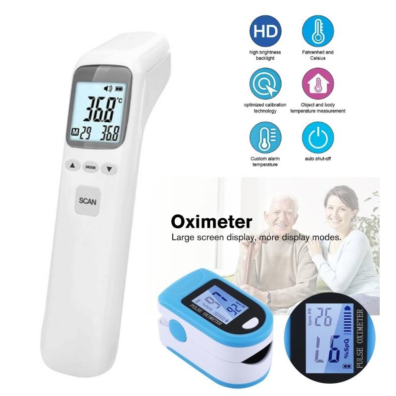 Termometru frontal noncontact + Pulsoximetru pentru deget