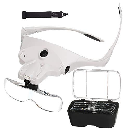 Ochelari cu lupa, reincarcabili, iluminare led, lentile interschimbabile