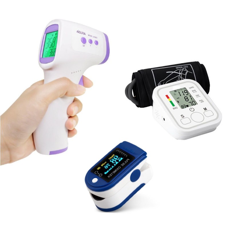 Tensiometru de brat + Termometru noncontact + Pulsoximetru