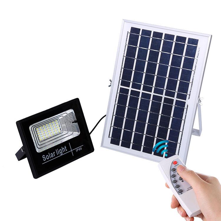 Proiector LED exterior 40W alb rece cu panou solar, Solar Light IP 66