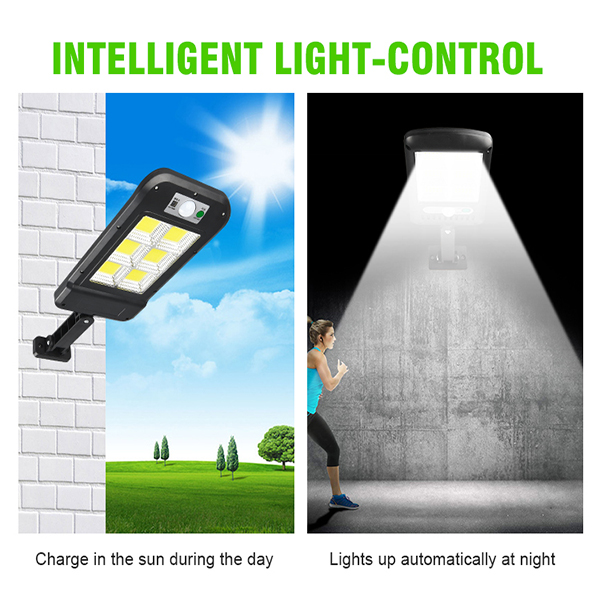 Lampa solara cu 6 celule, LED-uri COB si telecomanda