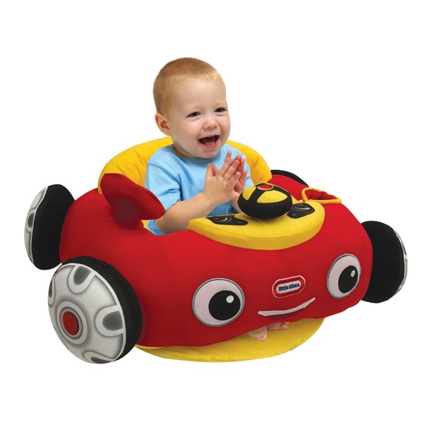 Fotoliu din plus pentru bebelusi - masinuta vesela cu volan