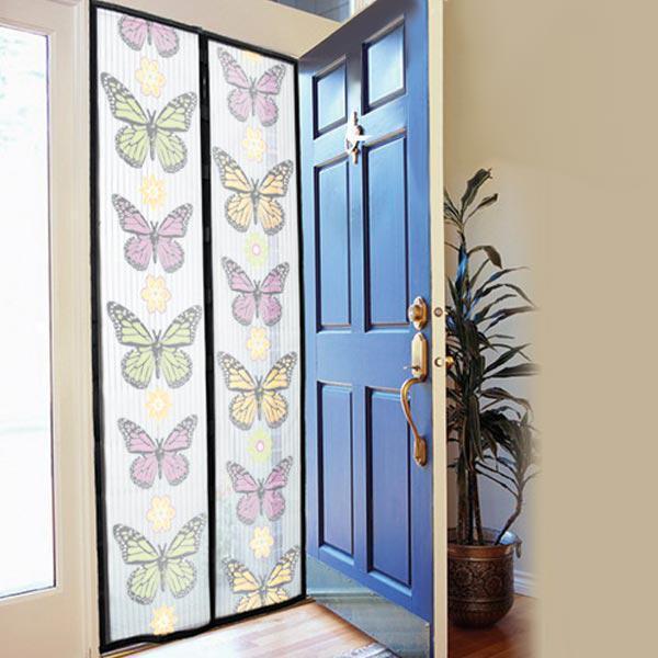 Set 2 x Perdea magnetica anti insecte 210 x 100 cm - model fluturi