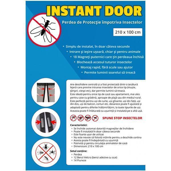 Set 2 x Perdea magnetica anti insecte 210 x 100 cm - model fluturi