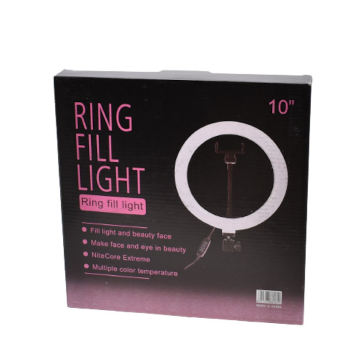Lampa circulara Ring Fill Light, 26 cm, 3 trepte lumina