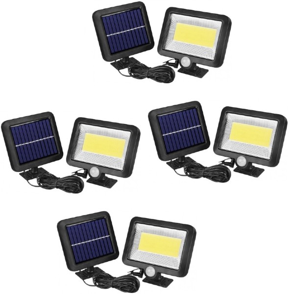 Set 4 x Proiector solar 50 W COB, senzor de miscare, telecomanda