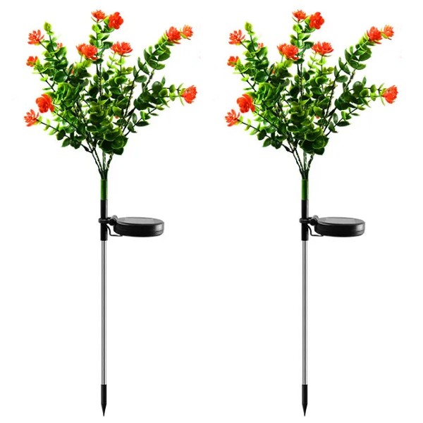 Set 2 x lampa solara, flori artificiale 