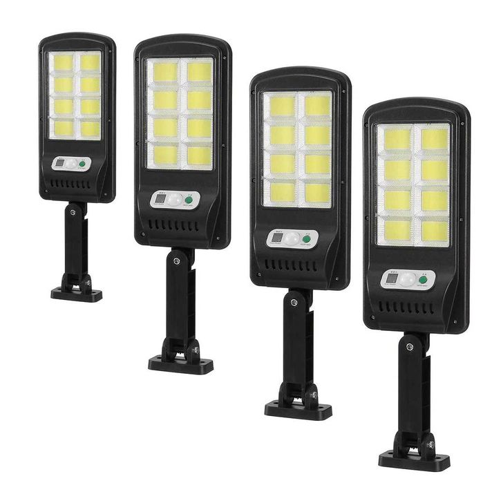 Set 4 x Lampa solara 8 celule, 160 LED COB, telecomanda