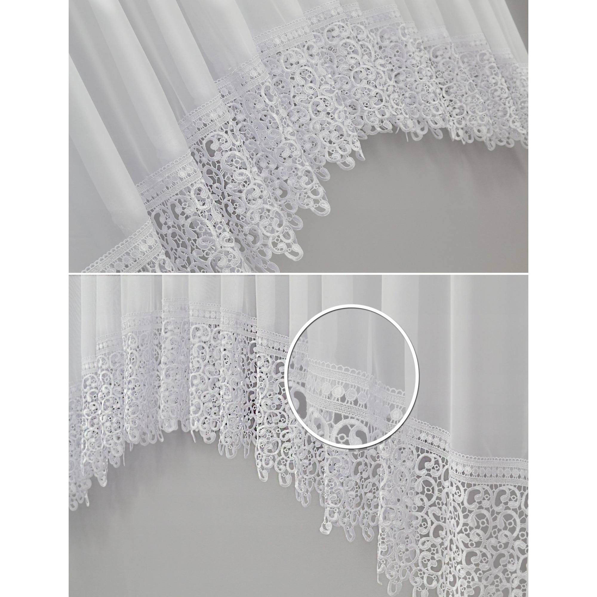 Perdea voal 400 x 150 cm, Alb
