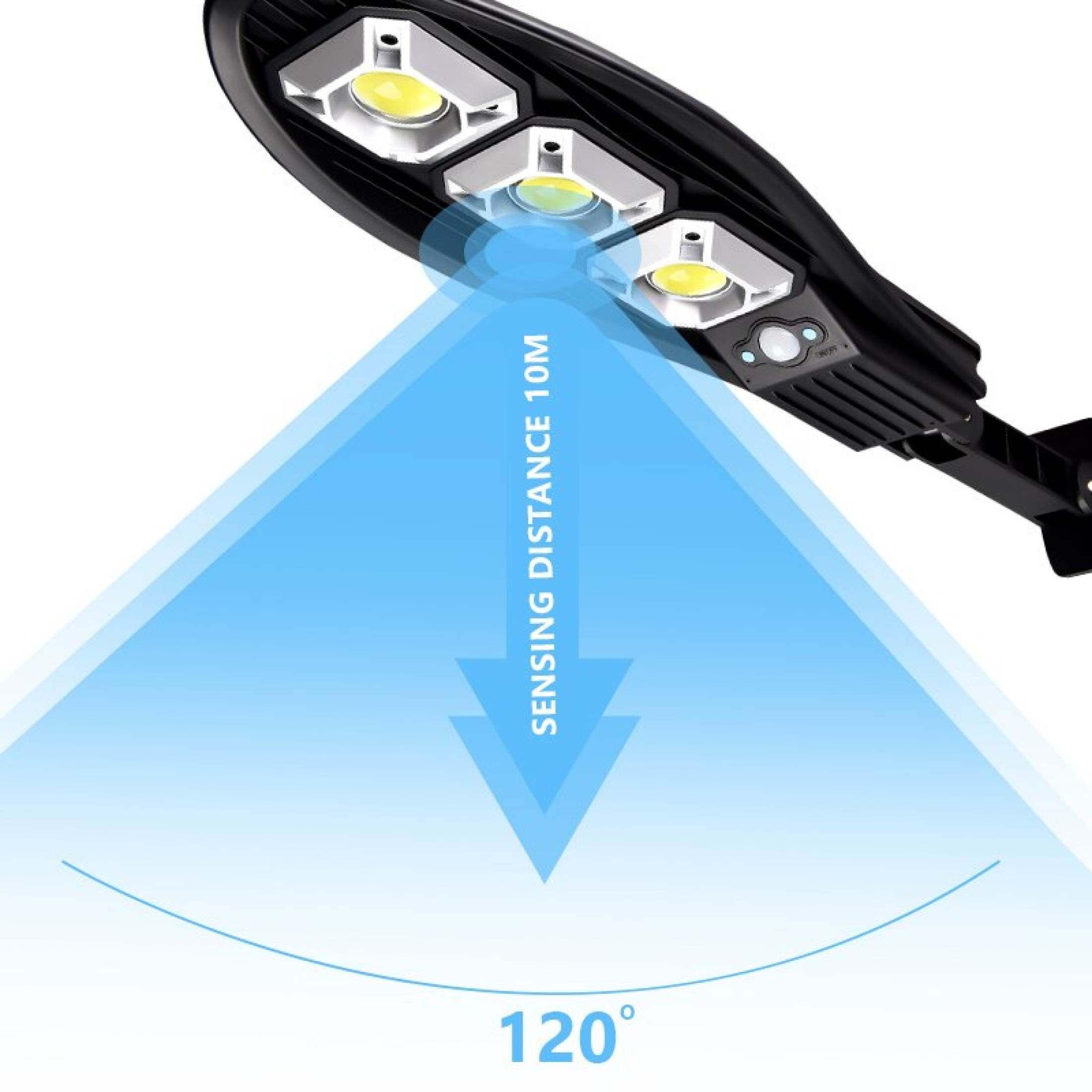 Lampa stradala solara, 90 LED COB, 3 moduri, telecomanda inclusa