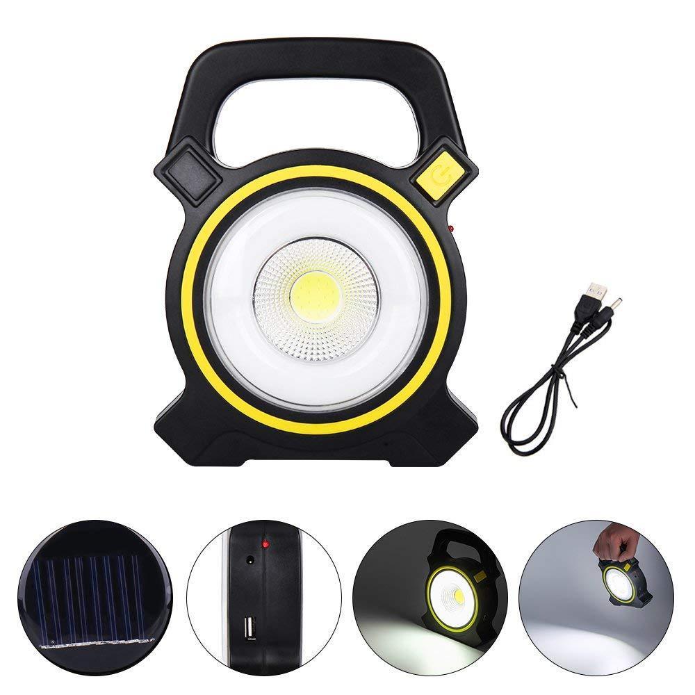 Set 2 x Lanterna LED COB 10 W, incarcare solara, USB Power Bank