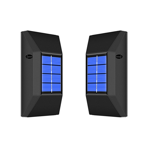 Set 2 x lampa solara cu 6 leduri si senzor, lumina calda
