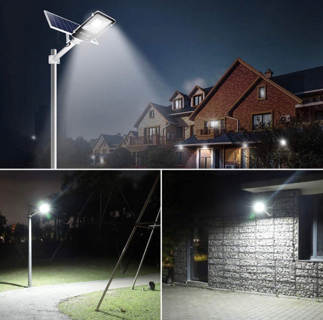 Lampa solara Jortan 300W cu panou separat, proiector stradal