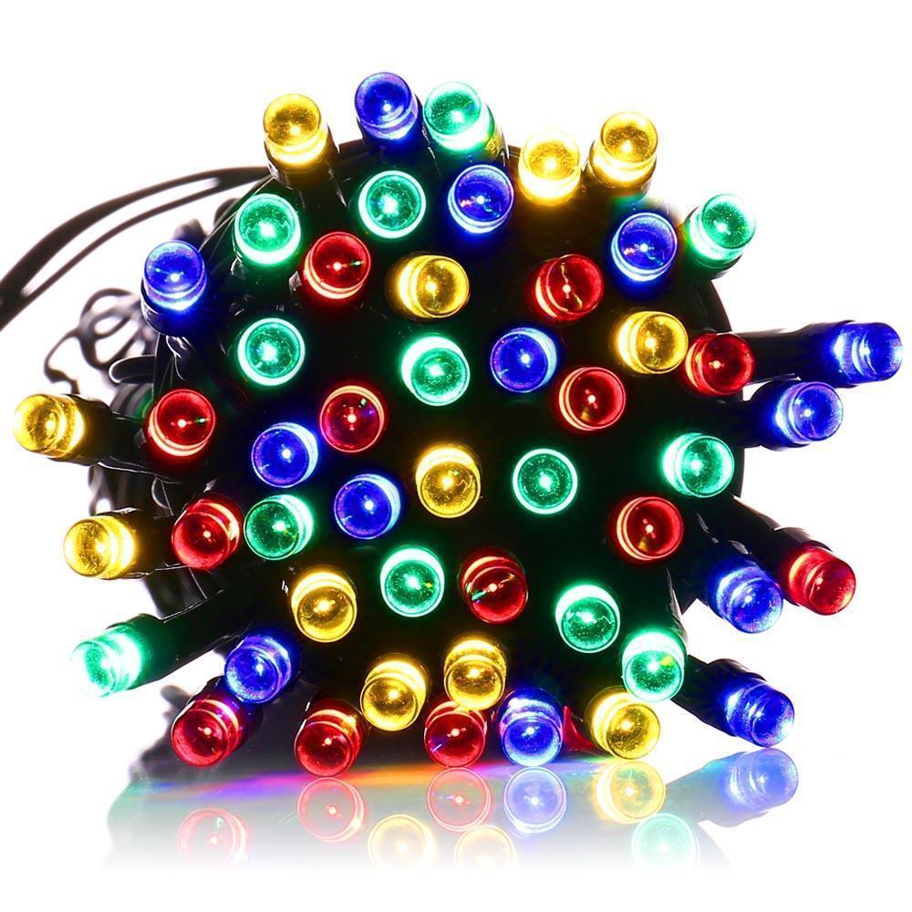 Set 5 x Instalatie solara 100 LED, Multicolor