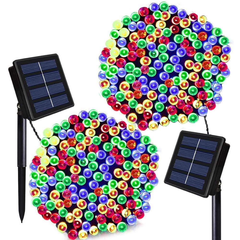 Set 5 x Instalatie solara 100 LED, Multicolor