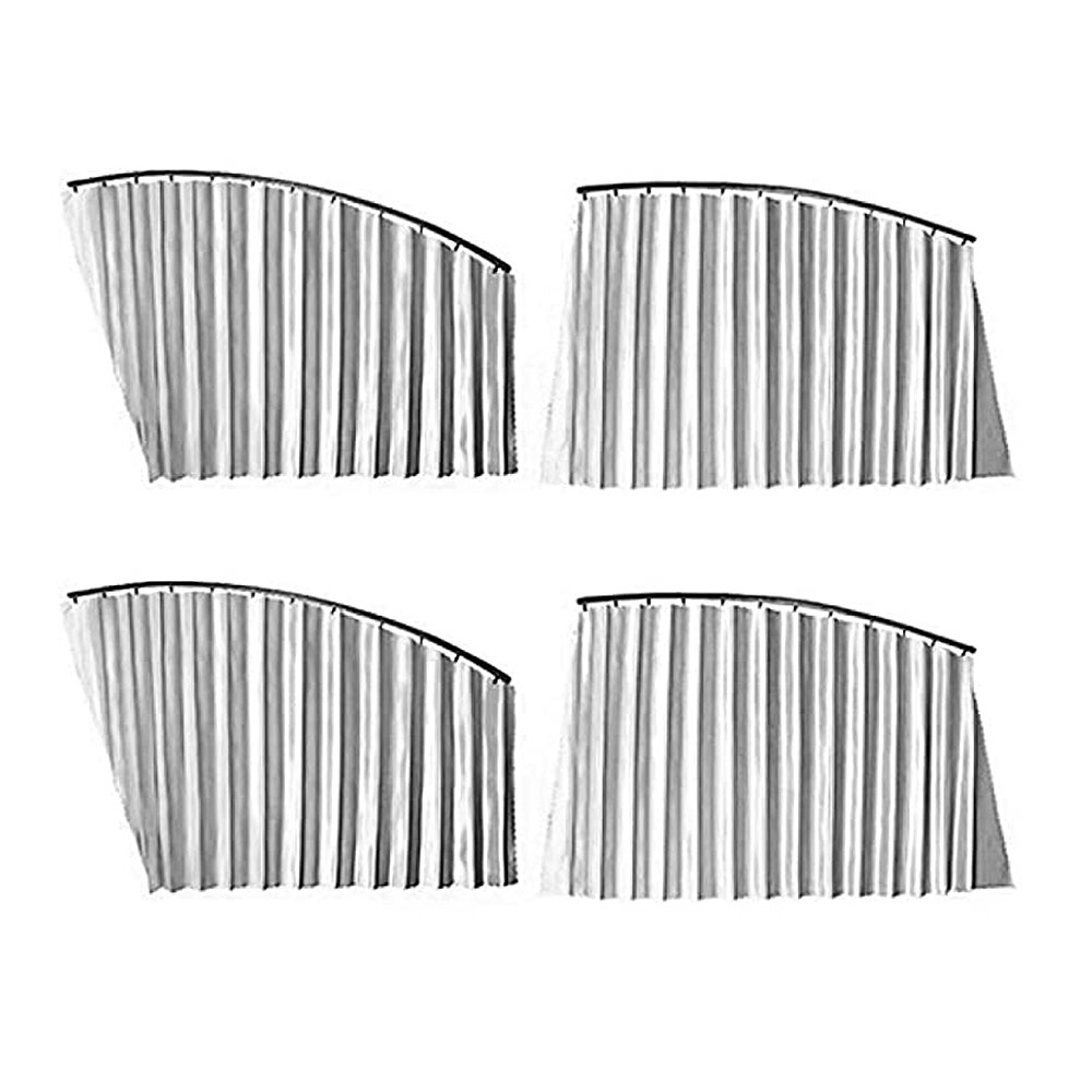 Set 4 parasolare retractabile auto, geamuri laterale, Argintiu