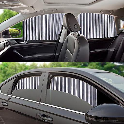 Set 4 parasolare retractabile auto, geamuri laterale, Argintiu
