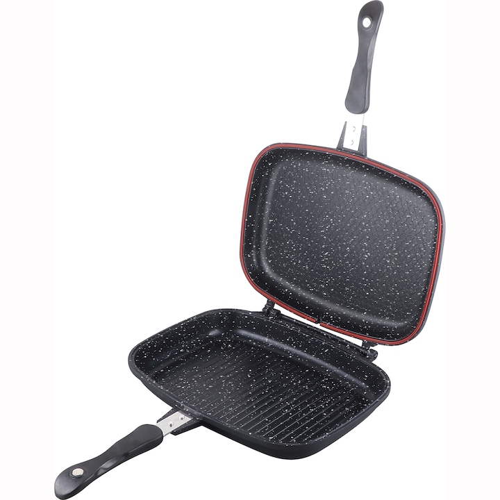 Tigaie dubleta grill, 32 cm, maner magnetic, antiaderenta