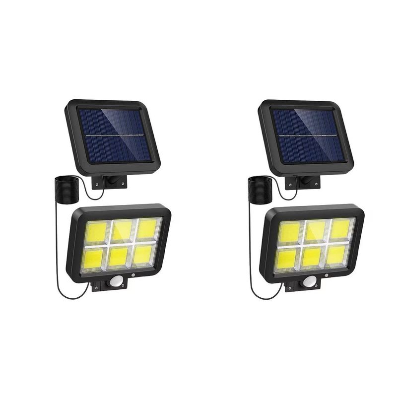 Set 2 x Proiector solar 120 LED, Senzor de miscare, telecomanda