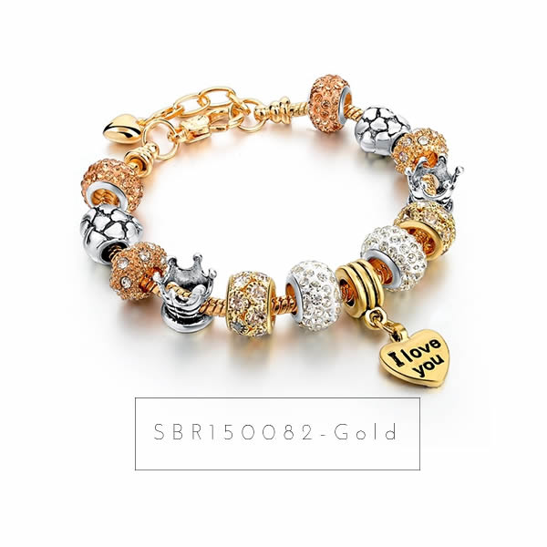 Bratari Charm placate in 3 straturi cu Au 18K sau Ag 925