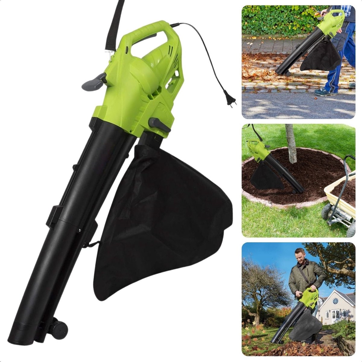 Suflanta frunze 3 in 1, 3000 W, 270 km/h, 13.2 mx/min, 45L sac colector