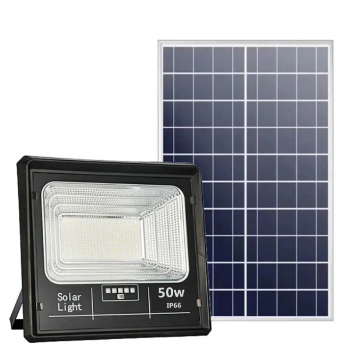 Proiector solar cu telecomanda, 50 W Jortan