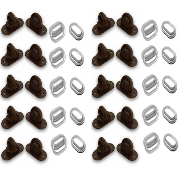 Kit montare folie terase: 30 bride rotative si 30 capse metalice