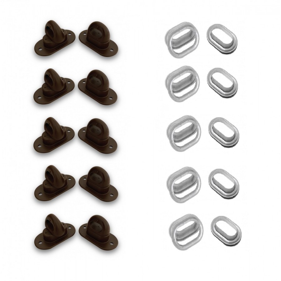 Kit montare folie terase: 40 bride rotative si 40 capse metalice