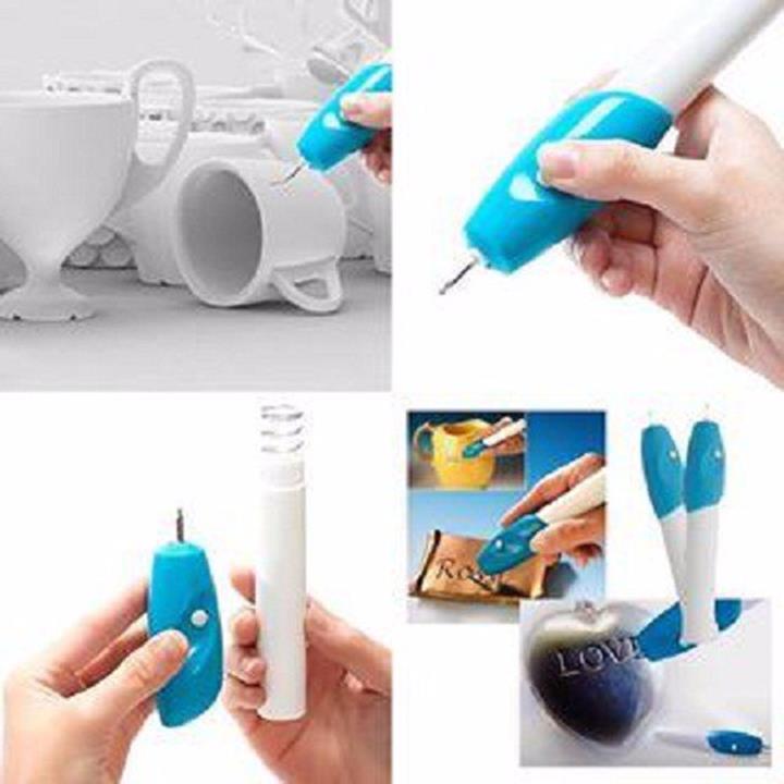 Set 2 x creion electric de gravat lemn, metal, sticla, etc.