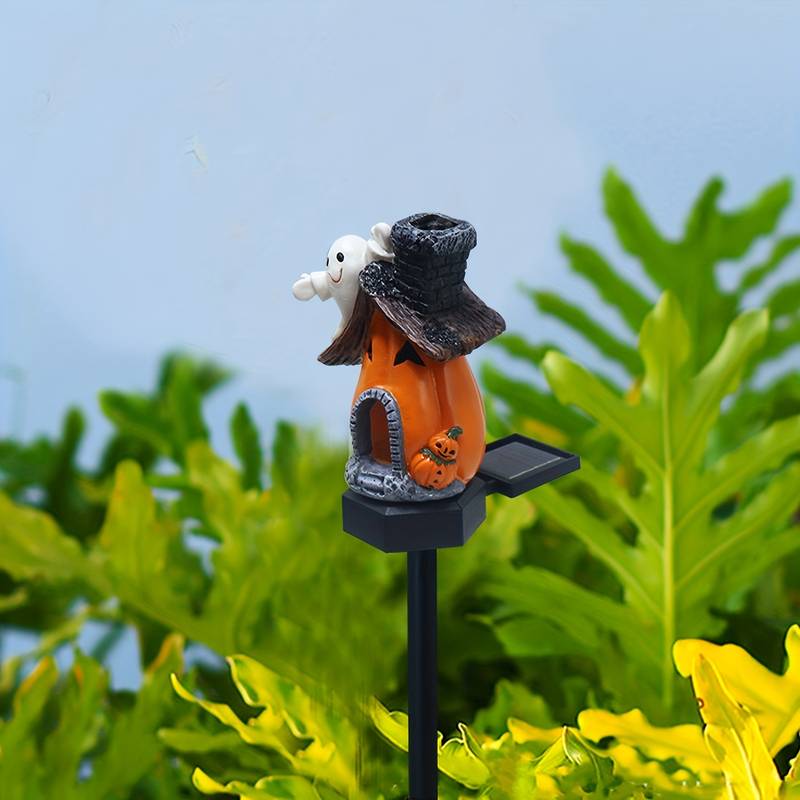 Set 2 x Lampa solara 30 cm, Dovleac placintar