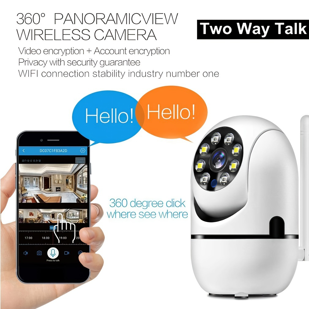 Camera Wireless Jortan Smart Home, Night Vision, Senzor de miscare