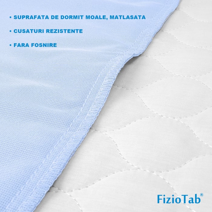 Aleza impermeabila reutilizabila 90 x 85 cm, Albastru/Alb